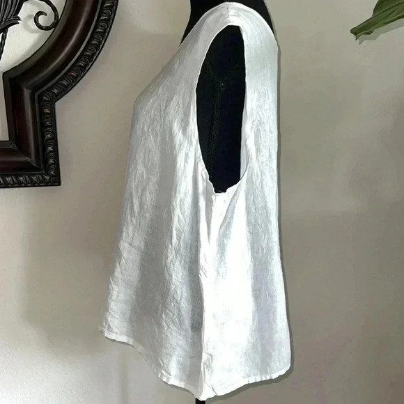 FLAX Women’s Fundamental Pullover Tank Top Tunic 100% Linen Size: Large 14-16 - Picture 10 of 16